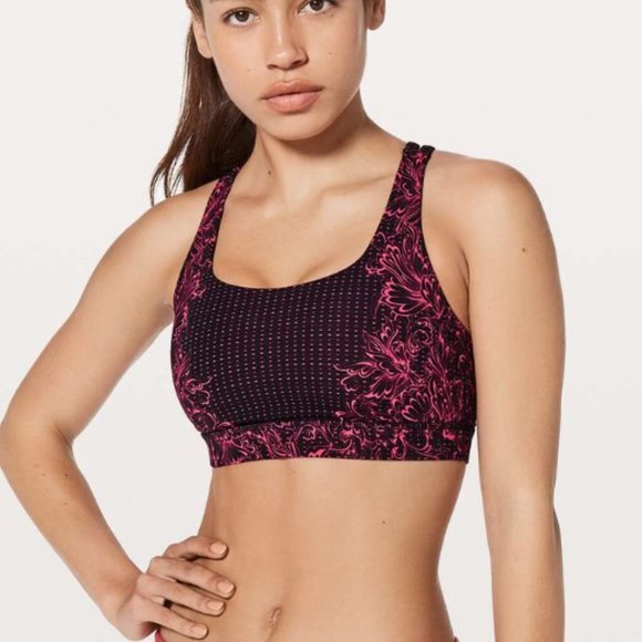 lululemon athletica Other - Lululemon Energy Bra Infinity Energy Bra Glossy Black 4